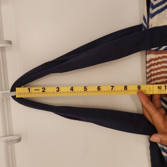 ROXY "Heart By The Sea" Large Tote Bag Beach Weekender Knit Canvas Boho Aztec - Picture 12 of 16